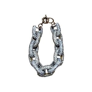 Rhinestone Chain Link Chunky Bracelet